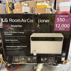 LG 12,000 BTU 550 Sq ft New Dual Inverter Smart Window Air Conditioner, White