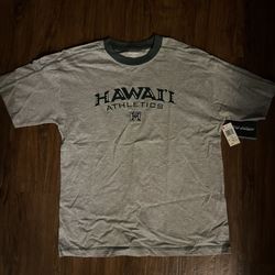 Hawaii Athletics Vintage Tshirt New With Tags Embroidered Letters