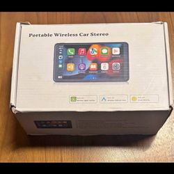 Apple Carplay Screen for Car, 7" HD Portable Car Stereo Touch Screen