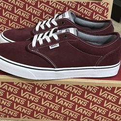 Vans Atwood Retro Sport Maroon With Grey Tongue Mens t11.5 Brand New With Tags And Box