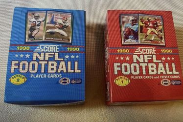 1990 SCORE NFL Football Hobby Boxes X 2 ALL 72 Packs Are Still SEALED