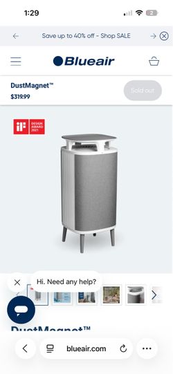 Blueair DustMagnet Air Purifier with Fabric Body