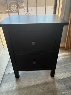 HEMNES 2-drawer chest, black-brown, 21 1/4x26 "
