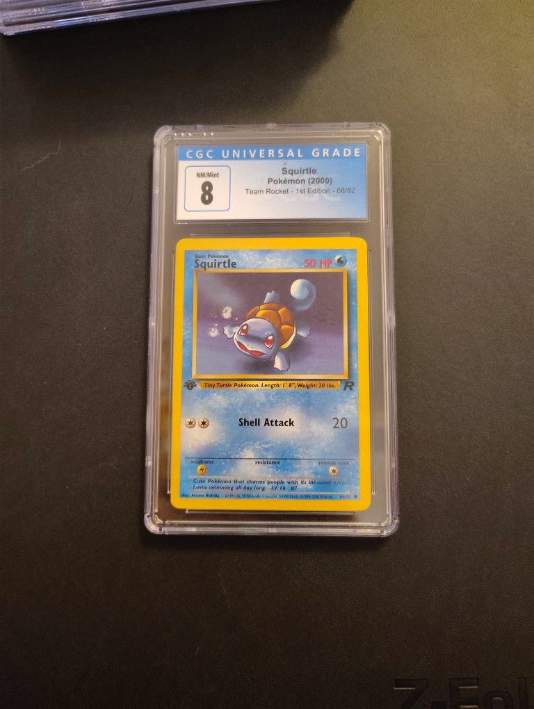 Pokemon Squirtle 1st Edition Cgc 8