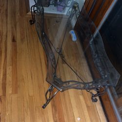 Center Glass Metal Table