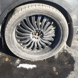 “24” turbine style rims with 295/35R24 tires – fits Tahoe, Escalade, Yukon, Suburban (5x127).”