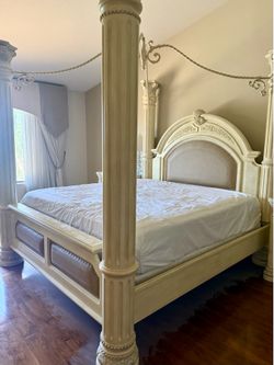Bed frame, night stands and armoire set
