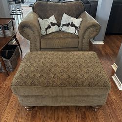 Oversized Chair and ottoman 