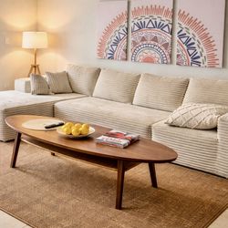 Cloud Couch 🛋️ Luxury Cream Sectional – Deep Seat / Like New – Moving Sale