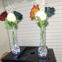 Artificial Flowers With Lights. Used Only Once As Centerpieces For Wedding
