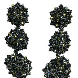 Green Rhinestone Earring 