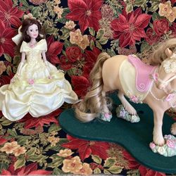 PORCELAIN DOLL AND HORSE