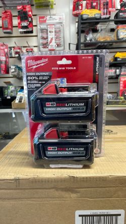 New Milwaukee M18 Battery Pack 6.0 ah high output  (2) - pick up only