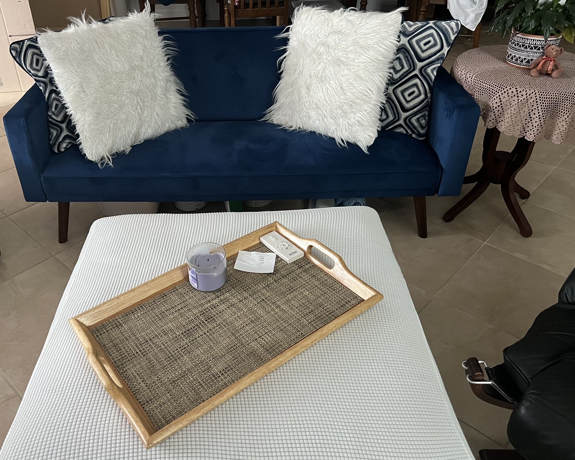 Blue Soda Futon With Cushions 