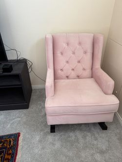 Best Choice Velvet Tufted Rocking Chair
