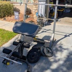 230lbs Olympic Weights Squat Rack Bench Barbell 