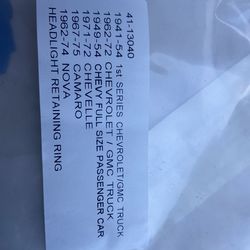 Good used pair of universal headlight, retaining ring