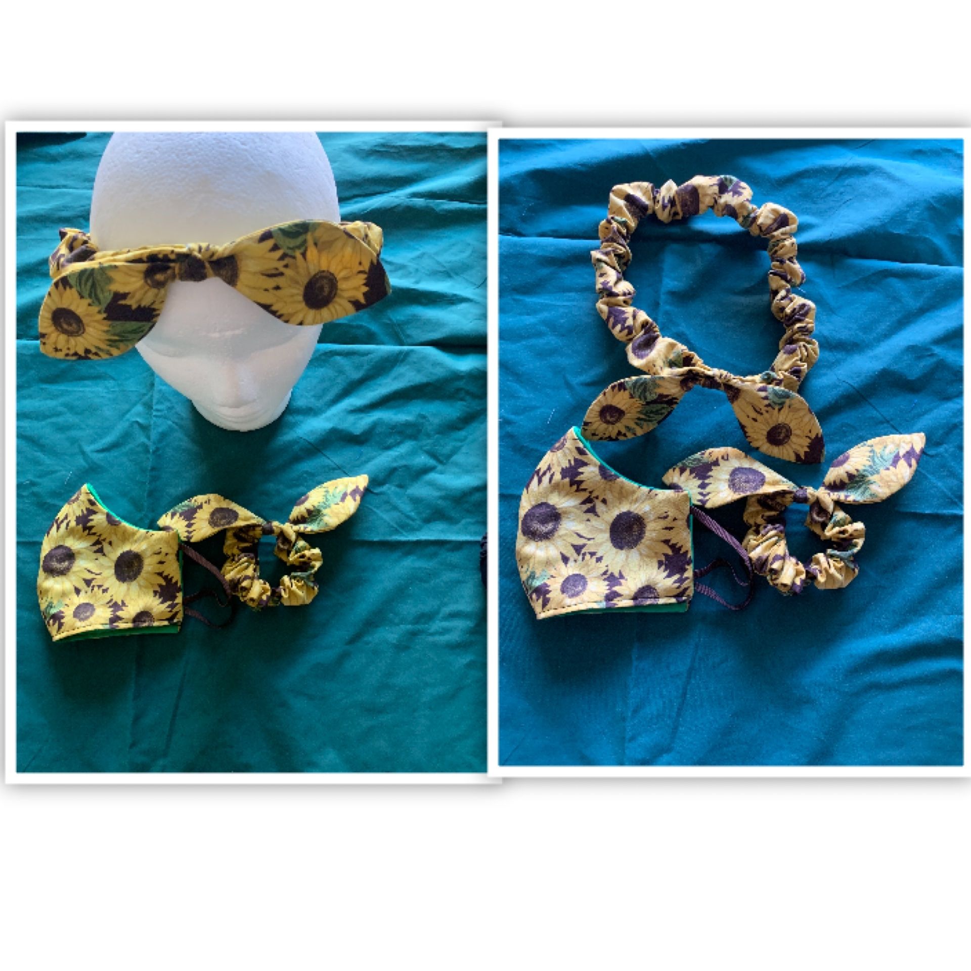 Face Mask With Headband And Scrunchie Set