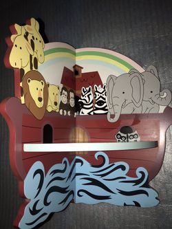 Kids Room Shelf Decor Noah’s Ark Animals Lillian Vernon