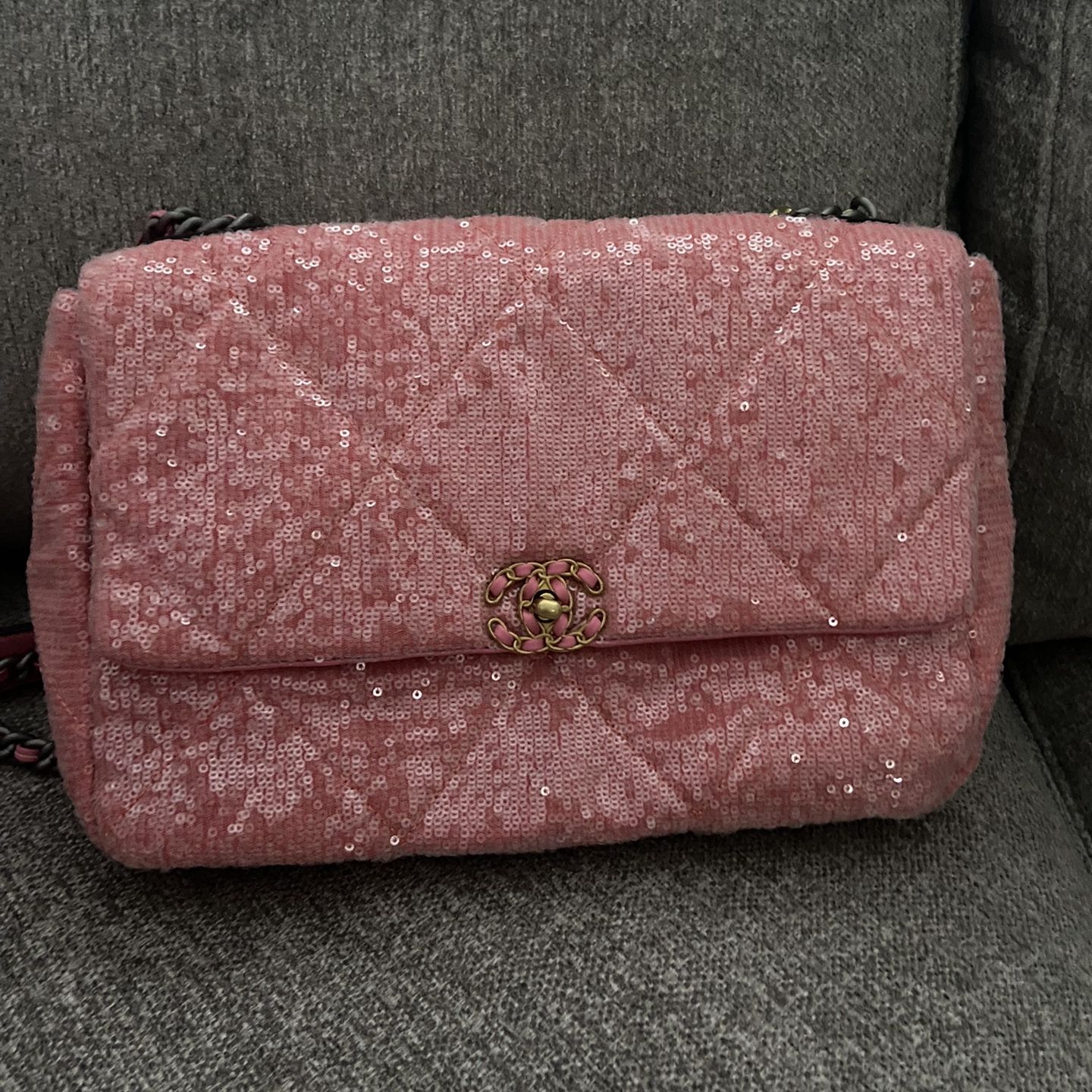Newest Designer Bag Pink Sequin Large Cc