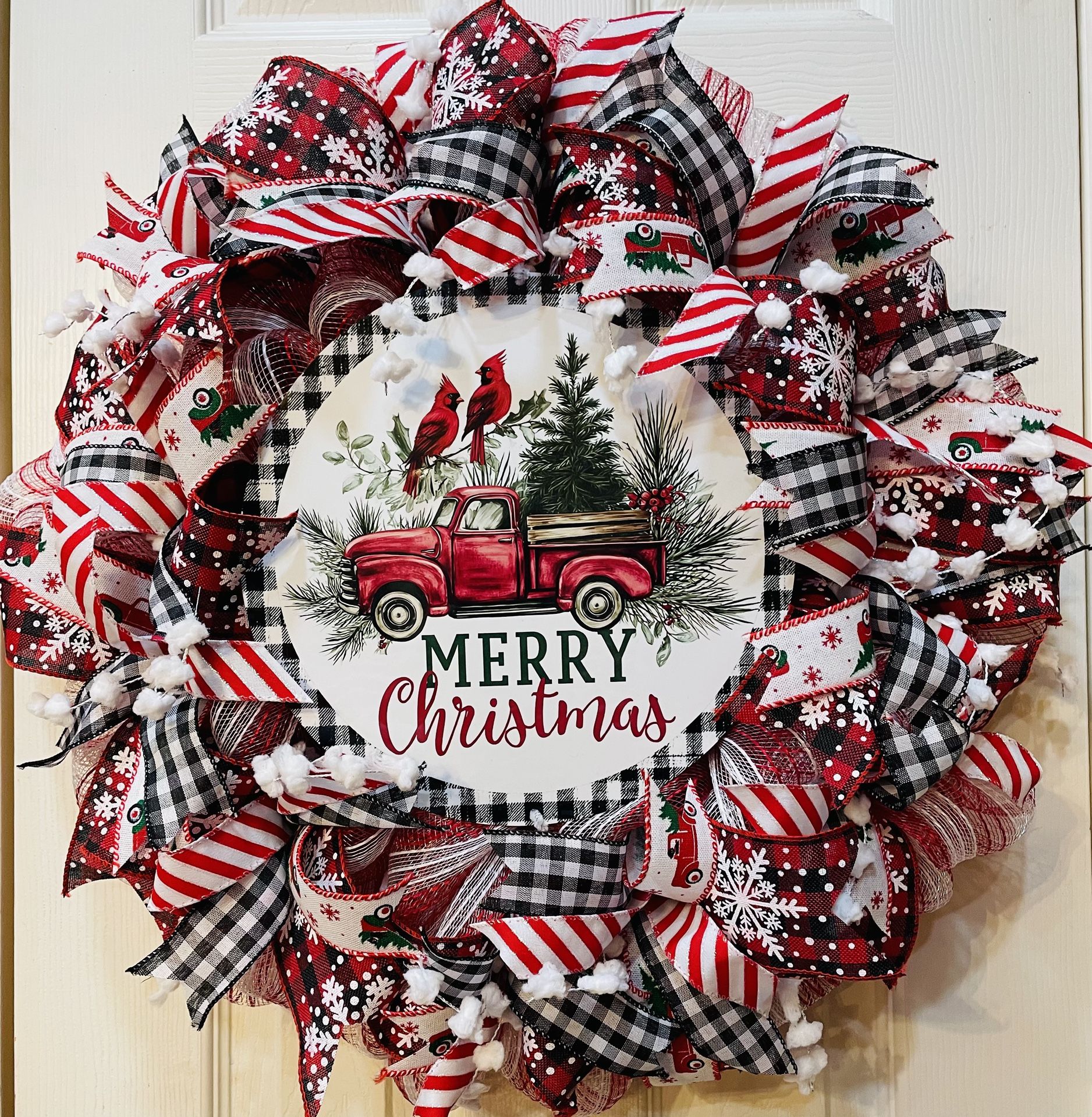 Merry Christmas Truck Wreath