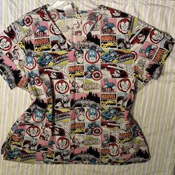 Marvel Scrub Top Sz Xl