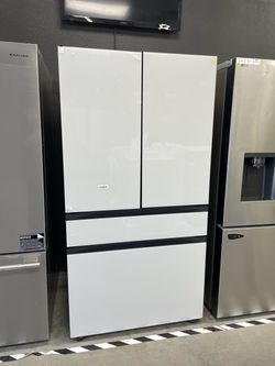 Samsung Bespoke  White Glass 4 Door Counter Depth Refrigerator