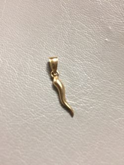 14kt Italian horn charm 14mm
