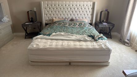 California king head board  (mattress and box spring included)