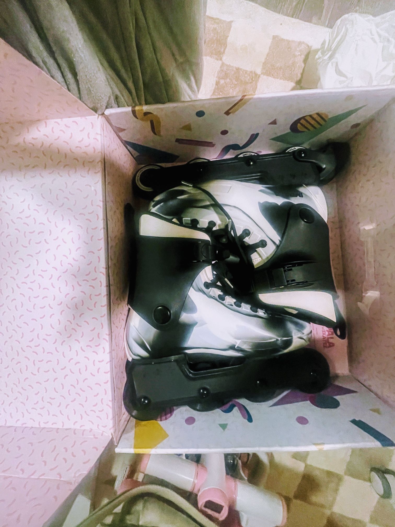 Beautiful Marble Impala Skates (Fits women’s 8 - Used Once)
