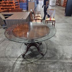 Glass Wooden Table