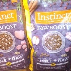 2 Bags Of Instinct Dog Food 