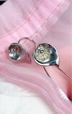 1 Pair- Calla Lily Fantasy Sterling Silver