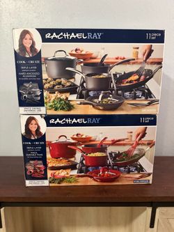 New Rachael Ray Cook + Create 11 Piece Nonstick Cookware Set