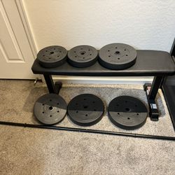 Weights And Workout Bench 