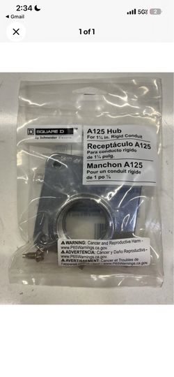 Square D Square 1-1/4 Inch Conduit  A125 Hub{P}