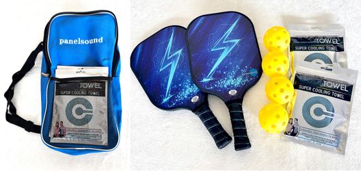 PanelSound USAPA NEW Pickleball Paddle Set 4 Balls 2 towel Case - $60 (Honolulu)