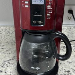 Mr coffee burgundy maroon red 12 cup coffee maker