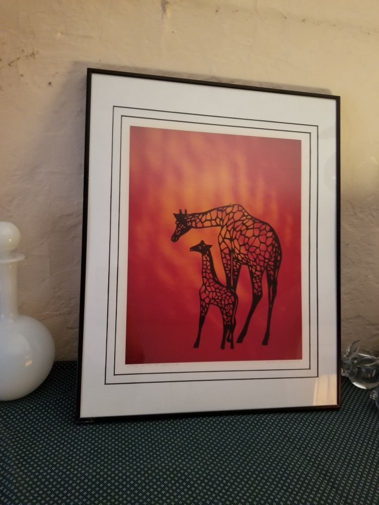 Giraffe Framed Picture - Gorgeous!