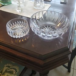 2 Crystal Modern Design Bowls 