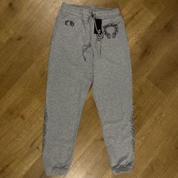 Grey Chrome Hearts Sweatpants
