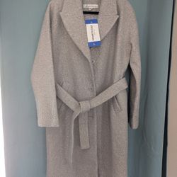 Kenneth Cole Women’s Long Belted Coat – Size L (New With Tags)