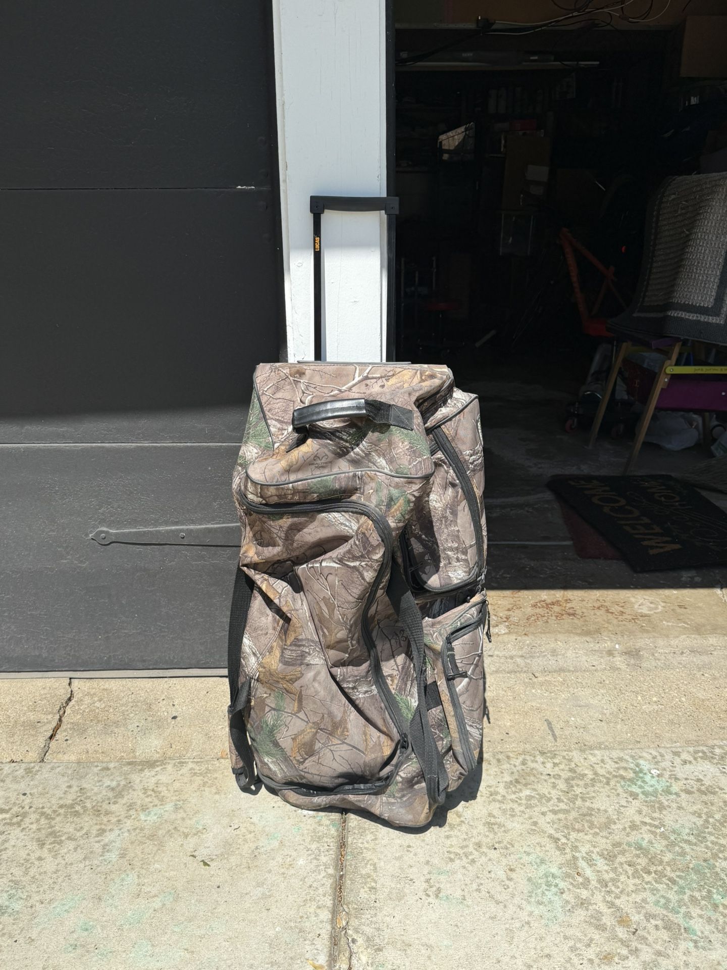Lucas Rolling Duffle Bag Realtree Camo With Extended Handle
