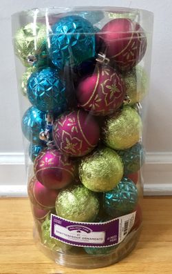 41 Piece Shatterproof Ornaments, Brand NEW! Porch Pickup or Can Ship!