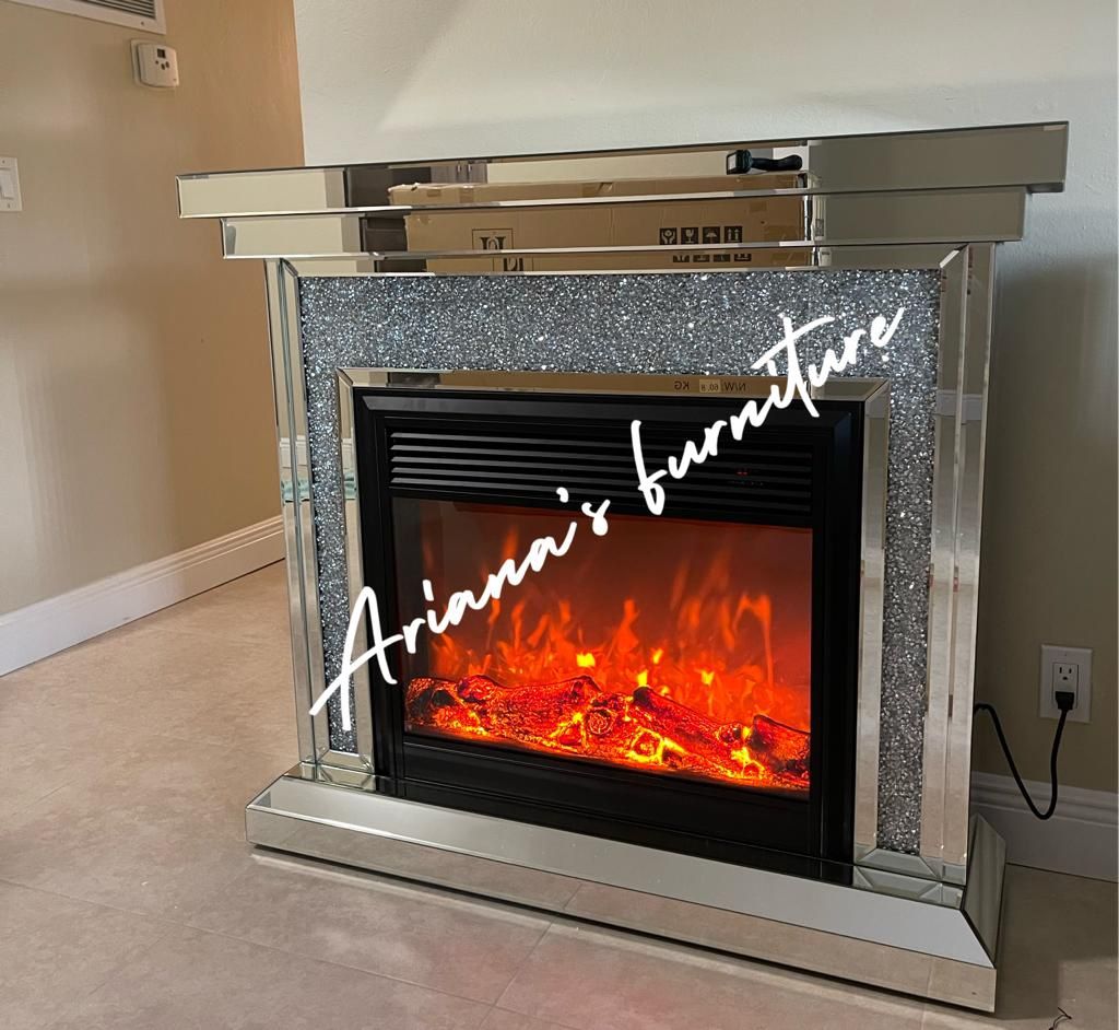 New Electric Fireplace Encrusted Diamonds