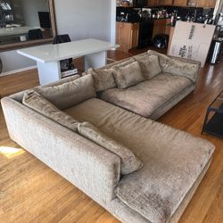 Chenille Sectional Couch 