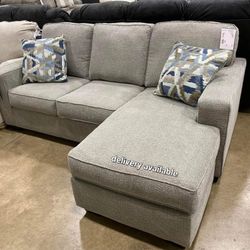 Brand New/ Gray Sofa Chaise/ Small Sectional,  Seccional, Couch// Delivery Available 