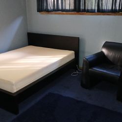 double bed and chair