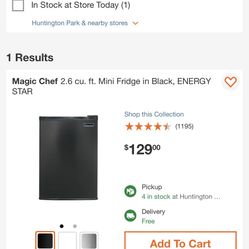 Néw Magic Chef Compact Mini Refrigerator 2.6 Cu. Ft. 