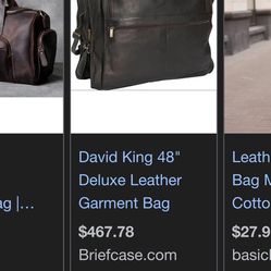 Deluxe Leather Garment Bag